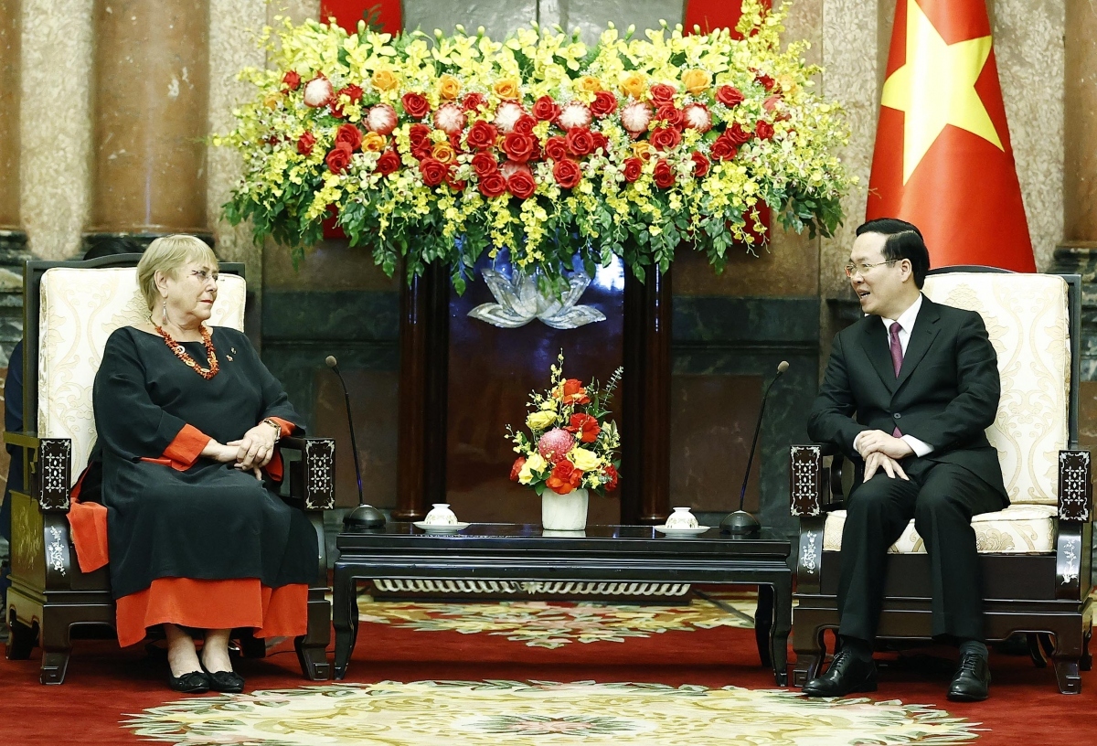Vietnamese President hosts former Chilean President